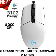 Logitech Gaming Mouse G102 Prodigy 8000DPI - Putih.