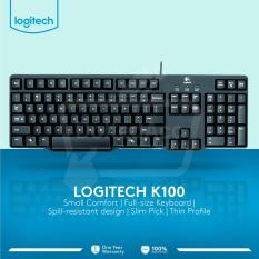 Logitech Keyboard K100 PS2 - Hitam