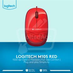 Logitech M105 Mouse - Merah