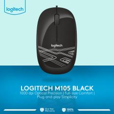 Logitech M105 Optical Mouse - Hitam