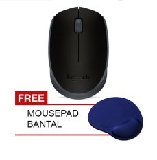 Logitech M170 Wireless Mouse + Gratis Mousepad Bantal