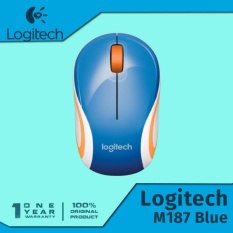Logitech M187 Wireless Mini Mouse - Biru