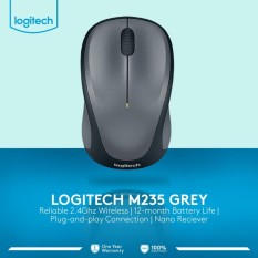 Logitech M235 Wireless Mouse - Abu-Abu