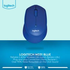 Logitech M331 Silent Wireless Mouse Original - Biru