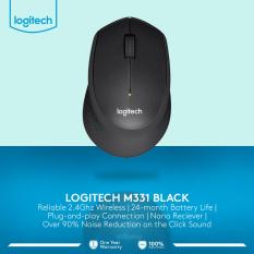 Logitech M331 Silent Wireless Mouse Original - Hitam