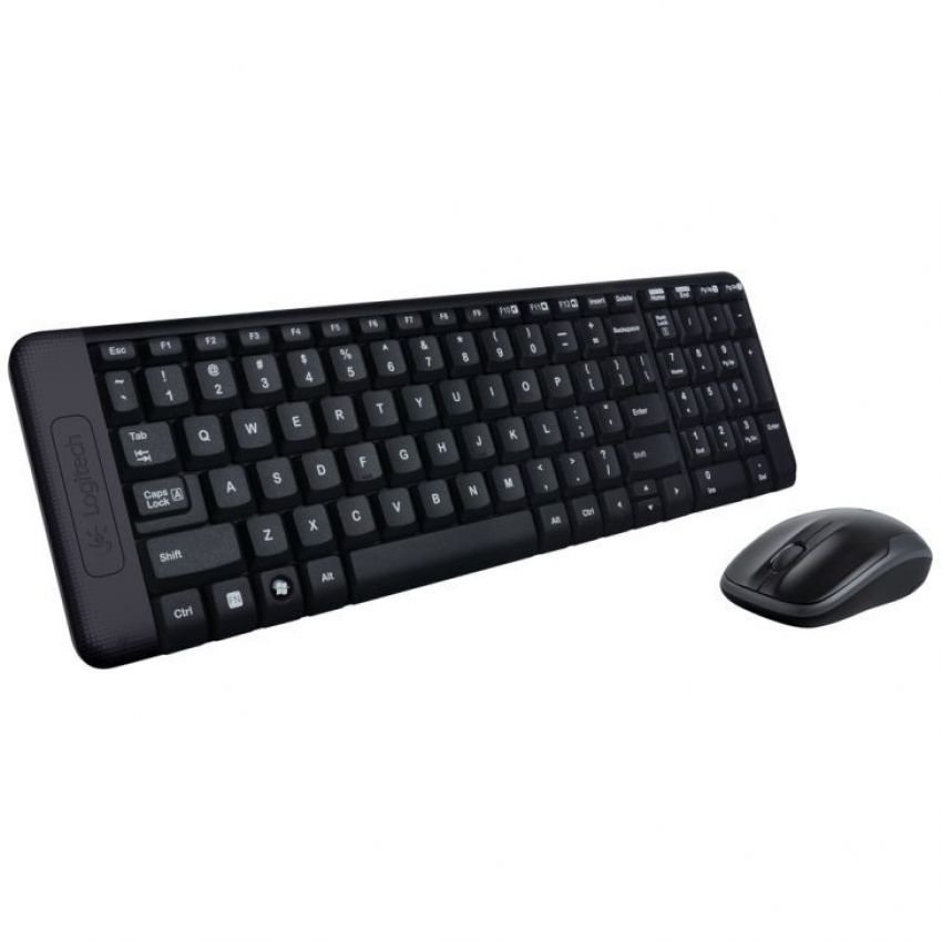 Logitech Wireless Keyboard dan Mouse MK220 - Hitam