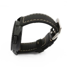 LOLLYPOP Vintage Leather Strap For Samsung Galaxy Gear S3 - Black