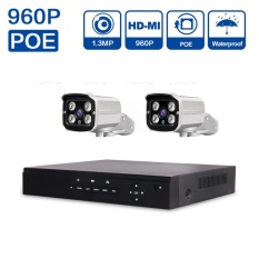 LOOSAFE 960 P POE NVR Sistem Kamera Keamanan 2CH NVR dengan 2 Pcs 1.3Mega-Piksel Resolusi Tinggi 1280*960 P CCTV IP Surveillance Kamera-Intl