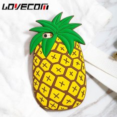 LOVECOM Baru 3D Buah Nanas Phone Back Cover Kasus untuk IPhone7 Plus 5.5 Inch Lembut Silicon So Cool Capa Fundas -Intl