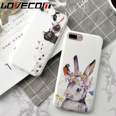LOVECOM Phone Case untuk IPhone 7 Kartun Kelinci Indah dan Hewan Kucing Permen Lembut TPU Telepon Kembali Cover Kasus Capa -Intl