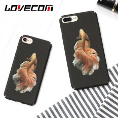 LOVECOM Phone Case untuk IPhone 7 Plus 5.5 Inch Kartun Indah Goldfish Hewan Frosted Hard PC Phone Back Cover Kasus Baru-Intl