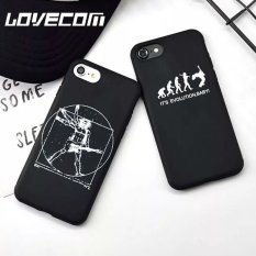 LOVECOM Phone Case untuk IPhone 7 Plus Human Evolutional Sejarah Permen Hitam TPU Phone Back Cover Kasus 5.5 Inch