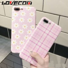 LOVECOM Phone Case untuk IPhone7 4.7 Inch Fashon Daisy Bunga Geometri Pola Sutra Lembut Phone Back Cover Case-Internasional