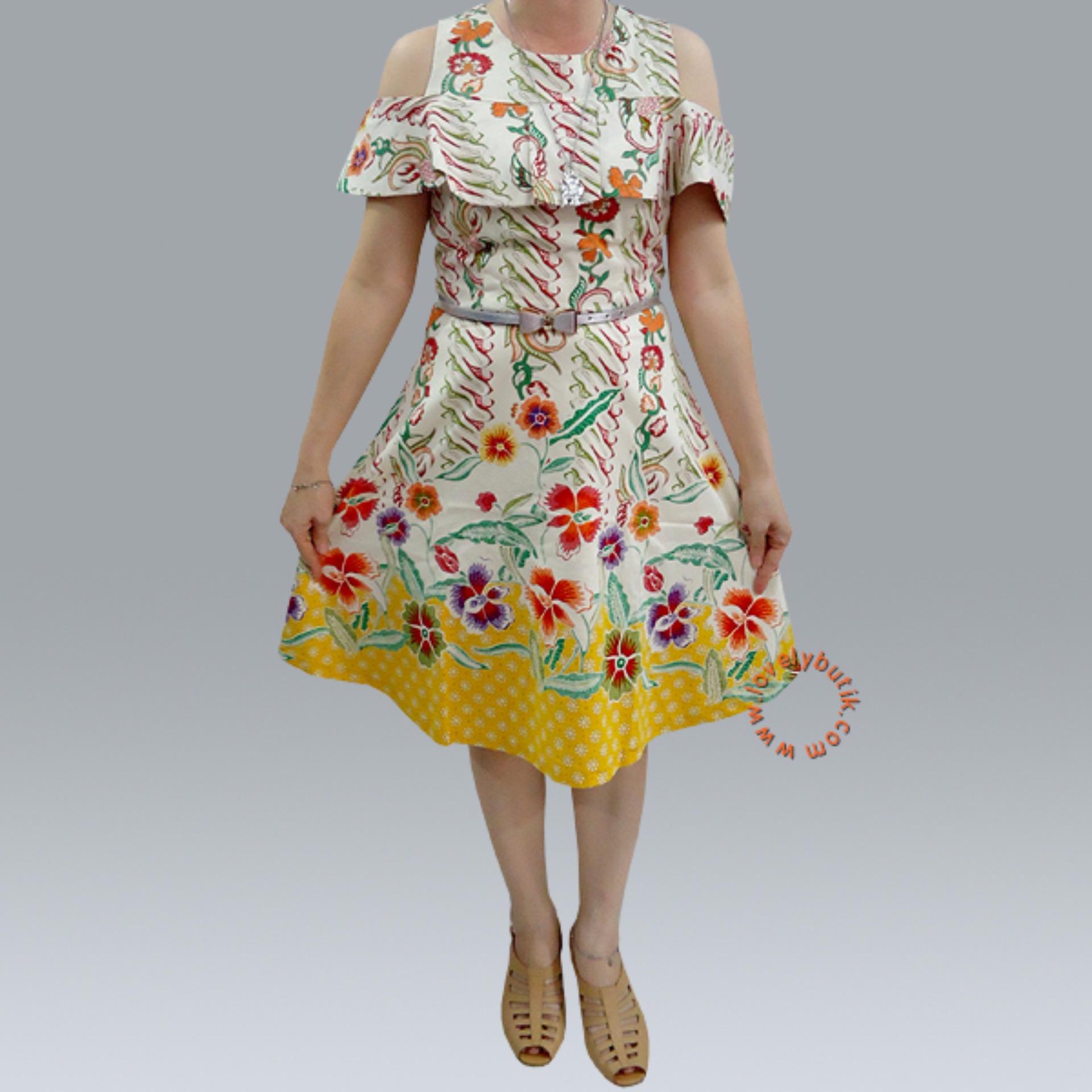 Lovely Vivian Cold Shoulder Terusan Batik - YL