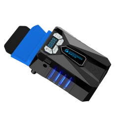 USB Mini Vakum Rendah Kebisingan Pendingin Udara Pendinginan Radiator With Kipas Angin Mengeluarkan Bantalan Tampilan LCD Laptop Notebook For Menyesuaikan Kecepatan (Hitam)