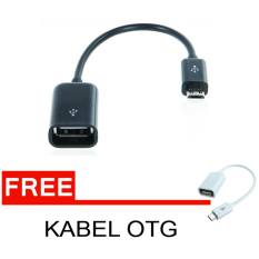 Lucky OTG Cable Connect Kit For Android - Hitam + Gratis Kabel OTG