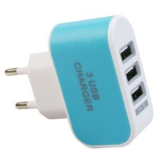 Lucky - Safe Charger 3 Port USB - Biru
