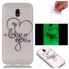Luminous Effect Soft TPU Gel Case Protective Back Cover for Samsung Galaxy J7 (2017) J730 (European Version) (I Love You) - intl
