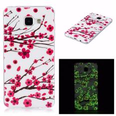 Cahaya Berseri-seri Kembali TPU Gel Cover untuk Samsung Galaxy A5 2016 (A510F-Plum Blossom-Intl