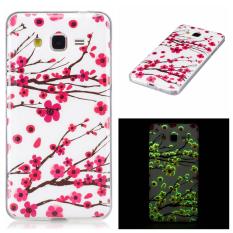 Cahaya Berseri-seri Kembali TPU Gel Cover untuk Samsung GALAXY Grand Prime (SM-G530) (SM-G5308)-Plum Blossom-Intl