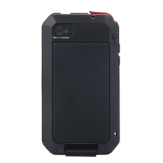 Lunatik Taktik Extreme Protection Case for Iphone 4 / iPhone 4S Corning Tempered Glass - Hitam