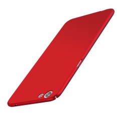 LUOWAN R9s Case dengan Lancar Kulit Shockproof Ultra Tipis Slim Full Body Pelindung Cover untuk OPPO R9s 5.5-inch (merah) -Intl