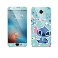 Mewah 3D Lukisan Depan + Belakang Penuh Case Cover Warna Tempered Glass Case untuk Meizu Meilan Noblue Note2/M2 Catatan 5.5