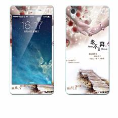 Mewah 3D Lukisan Depan + Belakang Penuh Case Cover Warna Tempered Glass Case untuk Vivo Y51A 5.0