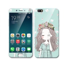 Mewah 3D Lukisan Depan + Belakang Penuh Case Cover Warna Kaca Antigores Case untuk OPPO A77/OPPO F3 5.5