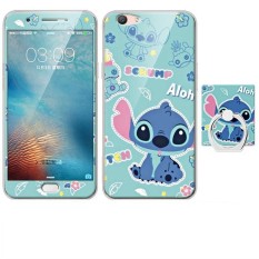 Mewah 3D Lukisan Depan + Belakang Penuh Case Kemasan Warna Kaca Melunakkan Case untuk OPPO F1S/F1s 5.5