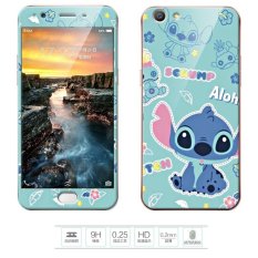 Mewah 3D Lukisan Depan + Belakang Penuh Case Cover Warna Kaca Antigores Case untuk OPPO A57 5.2