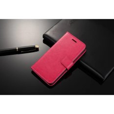 Mewah Dompet Kulit Lipat untuk Xiaomi Redmi 3 Pro dengan HD Pelindung Layar-Berwarna Merah Muda-Internasional