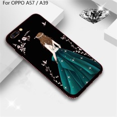 Mewah Berkilau Diamonds Bingkai Lembut Case Secret Taman Indah Sosok Dewi Anti Guncangan Sampul Belakang untuk OPPO A57/A39- internasional