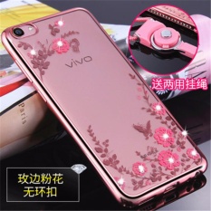 Mewah Rhinestone Phone Case Cover Finger Diputar Ring Holder Stand TPU untuk Vivo X9 X9i X9L (Multicolor-8) -Intl