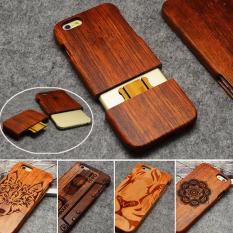 100% Buatan Tangan Bambu Asli Kayu Wood Case Cover untuk IPhone 6 Plus 6 S Plus LYBALL -Intl