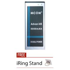 M-Com Baterai Double Power Battery for Advan i45 4G LTE - 5000 mAh + Free i-Ring Stand