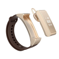 M8 Sport Smart Gelang Bluetooth Headset Didukung dengan Pedometer Tidur Monitor Anti-Lost untuk IOS IPhone Android (Emas)