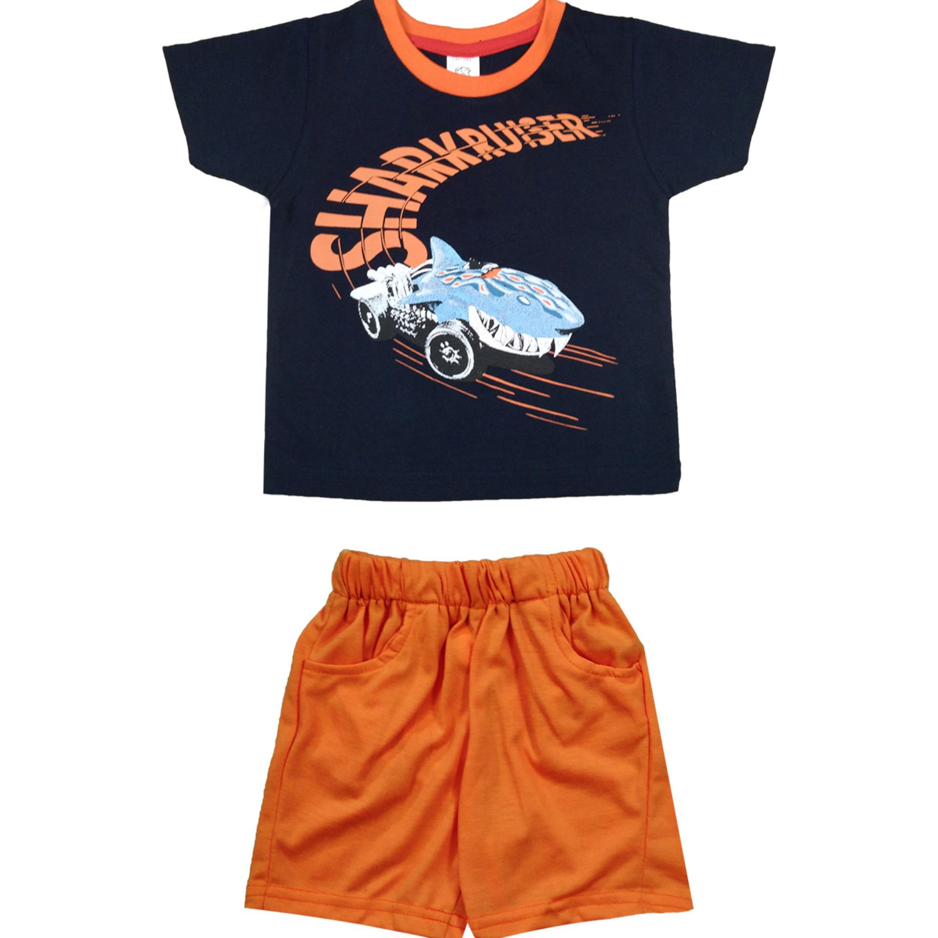 MacBear Kids Baju Anak Setelan T-shirt Sharkruiser