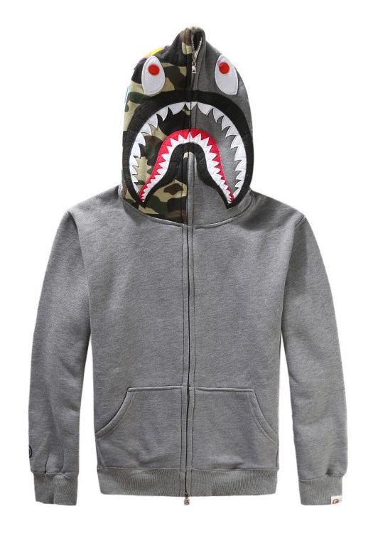 MagicWorldMall Fashion Sweater Hoodie Baru Pria Bape Ape Jaket SHARK Head HOODIE Overcoat Sweatshirt-Intl