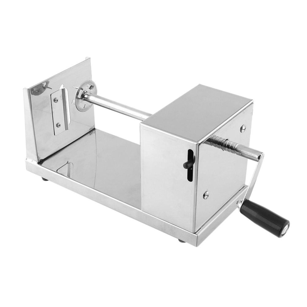 MagicWorldMall Praktis Berkualitas Tinggi Hot Sell Berguna Stainless Steel Twisted Kentang Tornado Cutter Spiral Slicer French Fry Cut Sayuran Cutter Twister Alat Memasak-Internasional