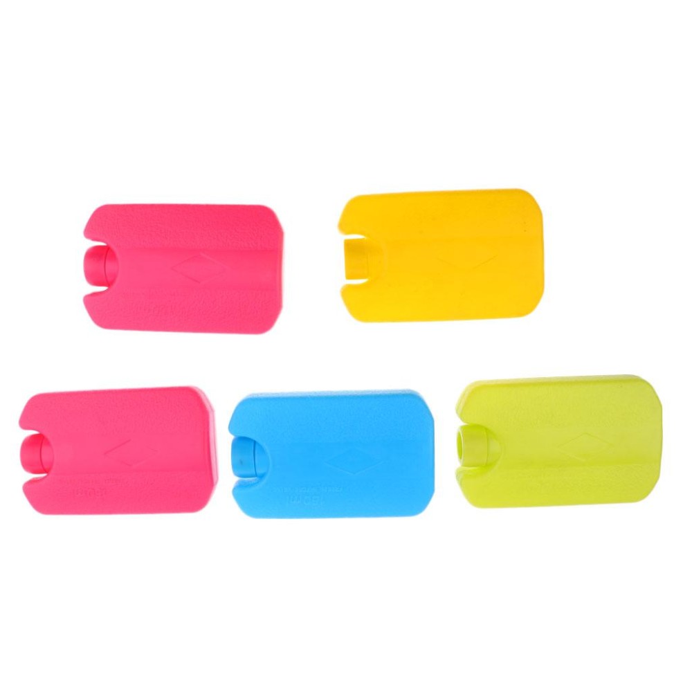 MagiDeal 5 Pieces Portable Reusable Plastic Ice Blocks Freezer Cool Pack Cooler Box Bag Holder for Outdoor Camping Picnic Lunch Travel - intl