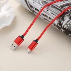 Kabel dengan Magnet 2.4A USB Tipe C Data Charger 1 M Nilon Logam Pengisian Cepat Magnet Kabel untuk Samsung Xiaomi Huawei Android Telepon Seluler Warna: Merah Cina-Intl