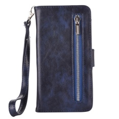 Dompet Datar Magnet Detachable Flip Cover untuk Samsung Galaxy Note 5 (Biru Tua)-Intl