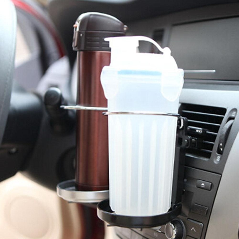 Makiyo Kit Mobil Universal Plastik Air Outlet Minuman Dudukan Cangkir Lipat Adjustable Pemegang Botol Minuman dengan Kipas Angin Pendingin Acak Warna-Intl