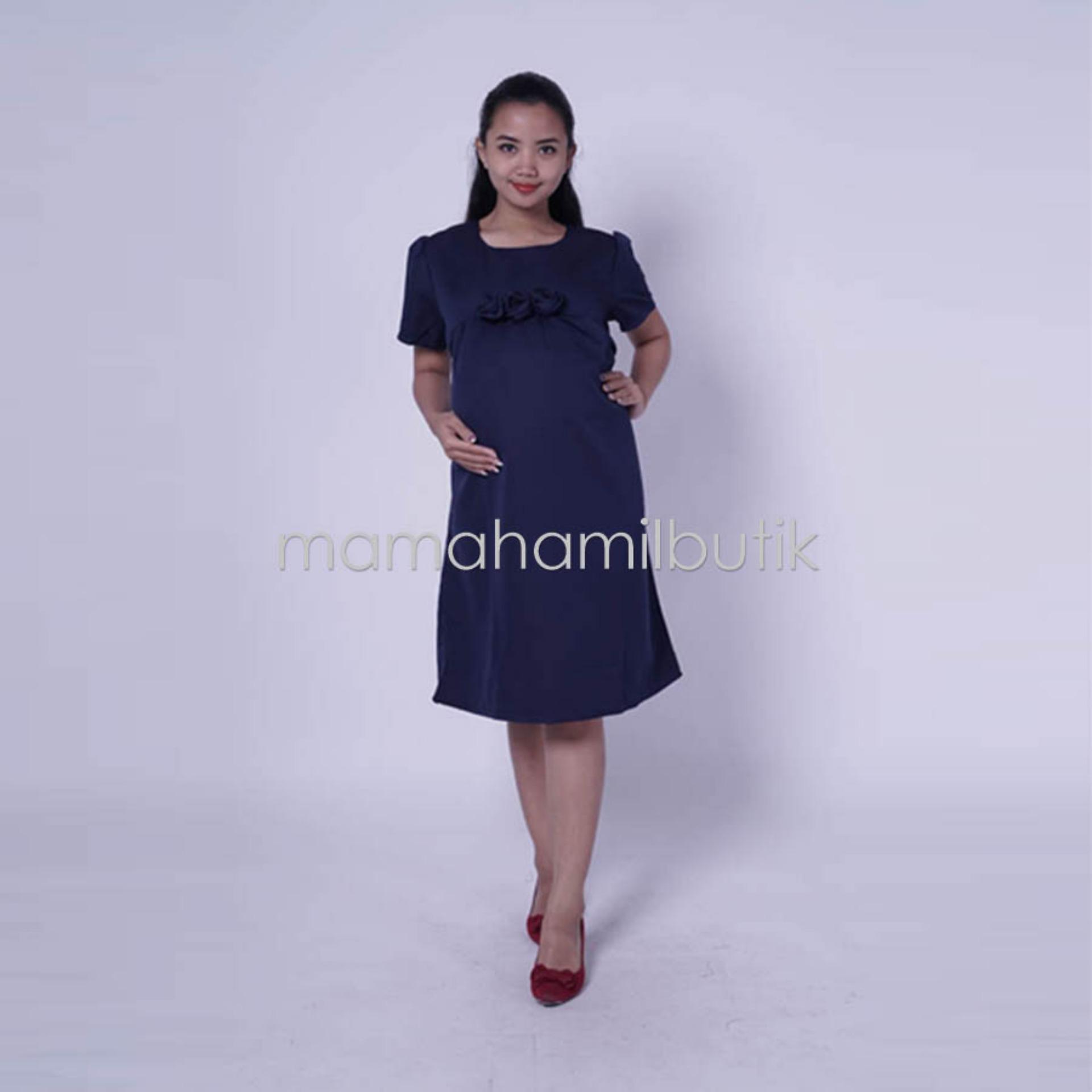 Mama Hamil FREE CD Hamil 1psc Baju Hamil Dress Hamil Feny Dress Pesta Modis Simpel Rose
