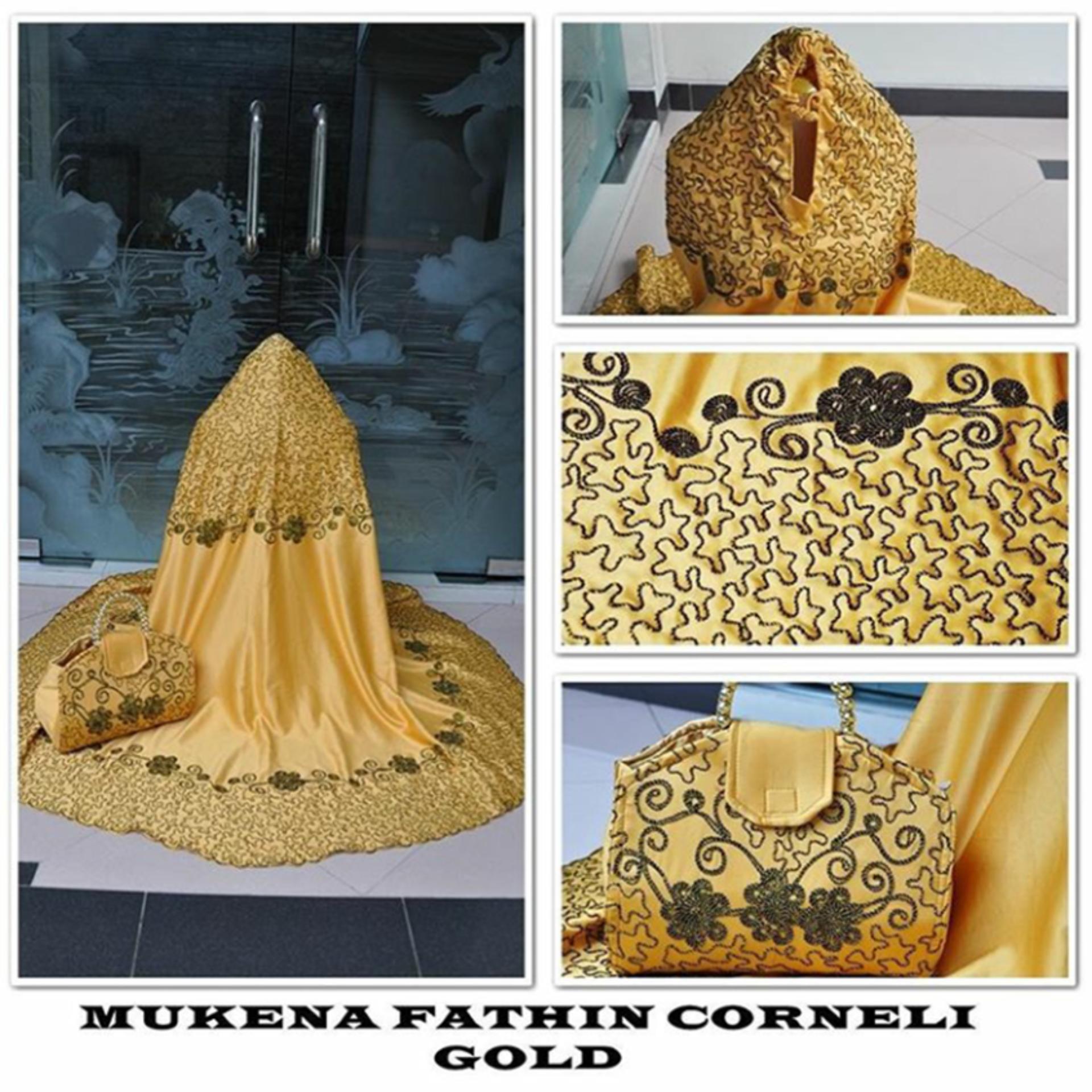 Marchel mukena fathin corneli - Gold (tas mutiara)