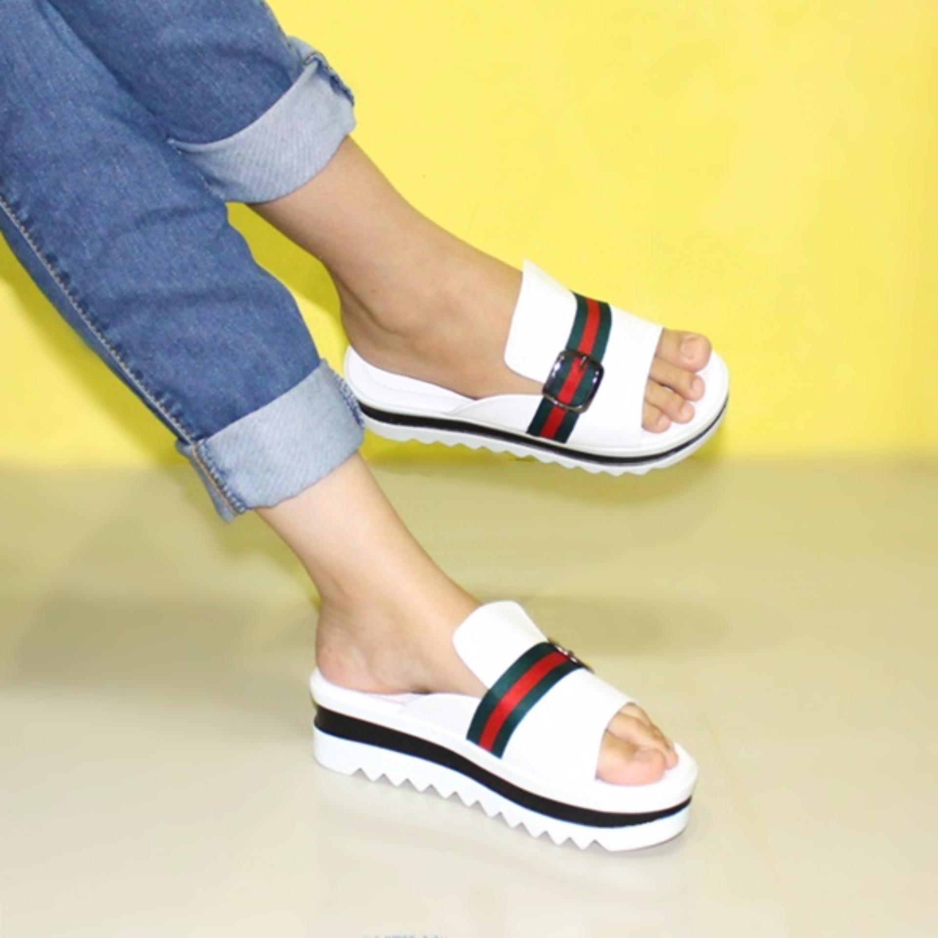 Marlee Wedges Platform Sandal ME-16 Putih