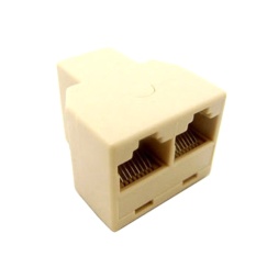 Marsnaska RJ45 Splitter Konektor CAT5 LAN Ethernet Splitter Adapter 8P8C Jaringan Dual-Intl