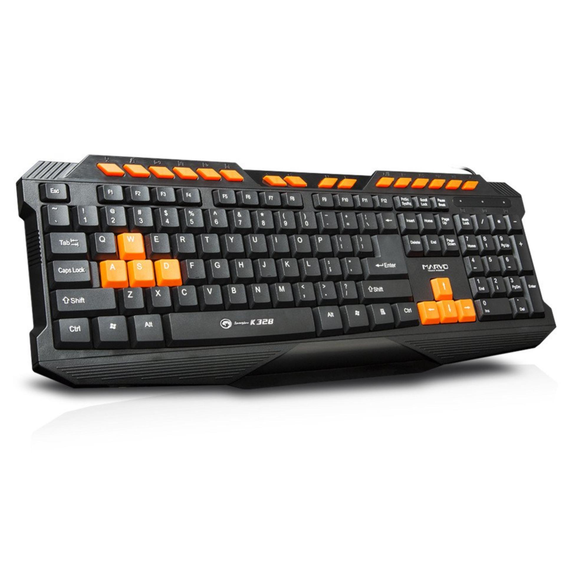 Marvo K328 Gaming Keyboard - USB Multimedia - Hitam