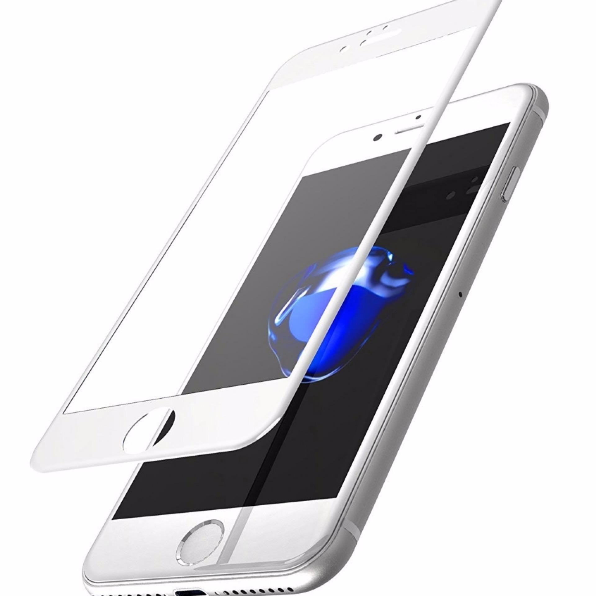 Vn Full Cover Apple iPhone 7 / 7S | Premium 9H Tempered Glass 4D Screen Protector Film 0.32mm - Putih